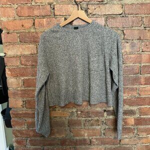 Gray Cropped Wild Fable Waffle top